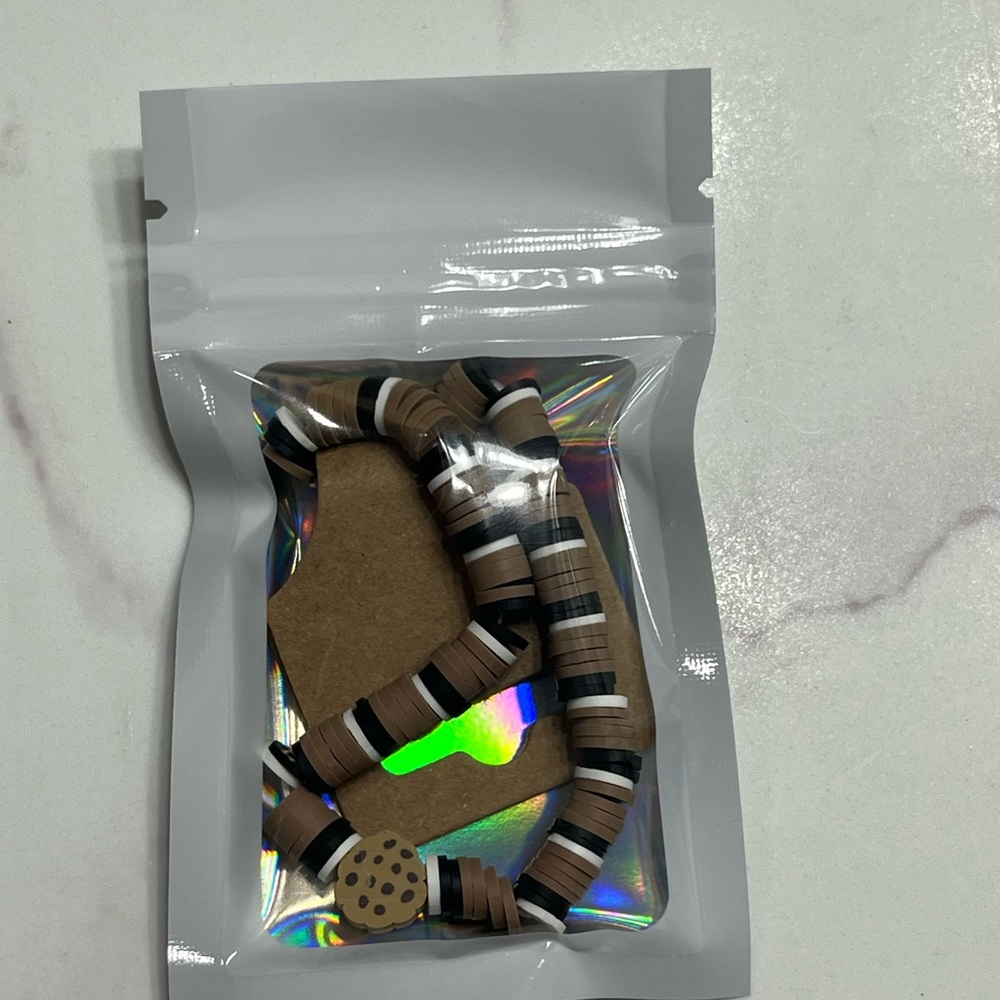 Brown and Black cookie Beaded